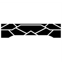 Autocollant de décalcomanie de hayon de camion autocollant de garde-boue arrière de camion motif irrégulier vinyle autocollant de décoration de voiture accessoires autocollant pour camionnettes
