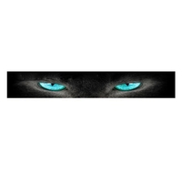 Autocollant de pare-brise avant de voiture,  autocollant de pare-soleil de bloc arrière décoration autocollant de voiture oeil de chat stéréoscopique 3D autocollants de décoration de voiture