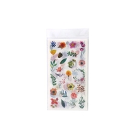 Autocollant de plantes à fleurs autocollants de décoration auto-adhésifs Washi autocollant japonais 6 feuilles / paquet