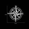 Autocollant de vinyle de boussole de navigation pour l
