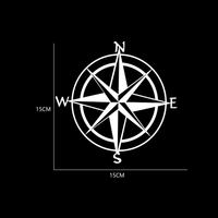 Autocollant de vinyle de boussole de navigation pour l