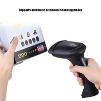 Automatique / Manuel BT Wireless Handheld 1D Barcode Scanner Reader prend en charge inversée Type de code à barres à balayage pour Android iOS de Windows System (XP / W7 / W8) pour ordinateur iPad iPhone Tablet