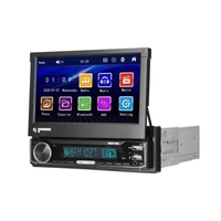 Autoradio simple Din de 7 pouces avec écran tactile télescopique automatique Radio FM lecteur BT MP5