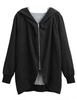 Autumn Winter Hoodies Zip Up à manches longues Plus Size Loose Women