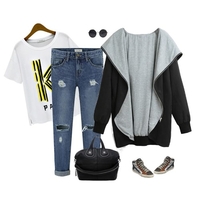 Autumn Winter Hoodies Zip Up à manches longues Plus Size Loose Women