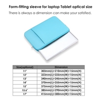 B2015 Laptop Sleeve Soft Zipper Pouch 15.6 