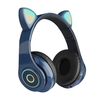 B39 Over Ear Music Headset Cat Ear Glowing Headphone Pliable sans fil BT5.0 Écouteur mains libres avec micro AUX IN Carte TF Lecteur MP3 pour PC Ordinateur portable Téléphone portable