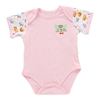 Baby Romper Unisexe 100% Coton Babysuit Vêtements pour bébés Combinaison de chat Impression de chandail Manches courtes Été pour nouveau-né Enfant Bébé garçon Rose 0-6M