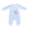 Baby Romper Unisexe 100% coton Babysuit Vêtements pour bébés Costume à manches longues Printemps Eté Automne Pour nouveau-né Enfant Baby Girl Boy Blue 0-6M