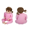 Baby Sweater Suit 2pcs Unisexe 100% coton Vêtements bébé Vêtements à manches longues Pantalons longs Printemps Eté Automne Hiver Pour nouveau-né Enfant Bébé garçon Rose 0-6M
