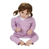 Baby Sweater Suit 2pcs Unisexe 100% coton Vêtements bébé Vêtements à manches longues Pantalons longs Printemps Eté Automne Hiver Pour nouveau-né Enfant Bébé garçon Rose 0-6M