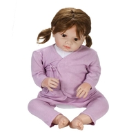 Baby Sweater Suit 2pcs Unisexe 100% coton Vêtements bébé Vêtements à manches longues Pantalons longs Printemps Eté Automne Hiver Pour nouveau-né Enfant Bébé garçon Rose 0-6M