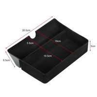 Bac de rangement pour console centrale en fibre de carbone avec poubelle de rangement pour Tesla,  modèle S / X 2012-2019
