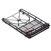 Bagage de galerie de toit en alliage avec cadre de pneu de secours de barre de lumières 10 LED pour 1/10 RC Rock Crawler