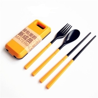 Baguettes Pliantes Fourchette Cuillère Ensemble de Vaisselle de Voyage Portable Vert