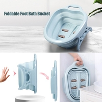Baignoire de soins des pieds pliante Seau de massage portable pour lavage des pieds Seau pliant de voyage avec 4 balles de massage Pieds de bain en hiver Poignée antidérapante Supportable