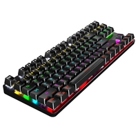 BAJEAL 87 touches clavier mécanique de jeu filaire avec interrupteur bleu mécanique effet de lumière RVB