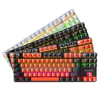 BAJEAL 87 touches clavier mécanique de jeu filaire avec interrupteur bleu mécanique effet de lumière RVB