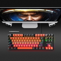 BAJEAL 87 touches clavier mécanique de jeu filaire avec interrupteur bleu mécanique effet de lumière RVB