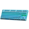 BAJEAL 87 touches clavier mécanique filaire clavier mécanique à lumière mixte avec interrupteur bleu mécanique bouton de suspension bleu