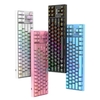 BAJEAL K71 clavier mécanique filaire 71 touches clavier de jeu avec effet de lumière rvb interrupteur bleu câble de données détachable blanc