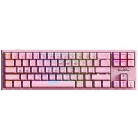 BAJEAL K71 clavier mécanique filaire 71 touches clavier de jeu avec effet de lumière rvb interrupteur bleu câble de données détachable rose