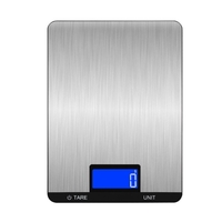 Balance de cuisine numérique Rechargeable 5kg/11lb avec affichage LCD boutons tactiles 7 unités Option 3g/0.1oz Graduation précise balance numérique en acier inoxydable pour la cuisson