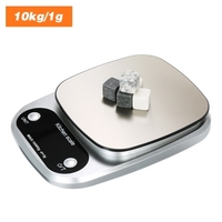 Balance numérique de haute précision avec surface étanche 10kg / 1g Balance de cuisine portable Balance de cuisson