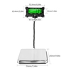 Balance postale électronique de 440 lb 0, 05kg Balance numérique intégrée de précision en acier inoxydable avec écran LCD rétro-éclairé Balances d