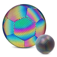 Ballon de football réfléchissant nuit lumineux allumez le ballon de football flash de caméra pour l