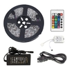 Bande lumineuse à LEDs RGB DC 12V 5M avec bandes IR autocollantes découpables flexibles à distance