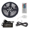 Bande lumineuse à LEDs RGB DC 12V 5M avec bandes IR autocollantes découpables flexibles à distance