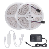 Bandes LED intelligentes Wi-Fi 5m 150LEDs 5050RGB Corde à changement de couleur IP65 Résistant à l