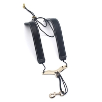 Bandoulière réglable pour Saxophone Sangle en cuir Sax pour Saxophones Alto / Ténor / Soprano