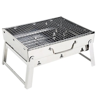 Barbecue de camping portable en acier inoxydable barbecue pliant pour feu de camp