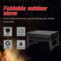 Barbecue épaissi Portable Barbecue four pliant maison gril extérieur en acier noir fours cadeau extérieur cuiseur à gril compact