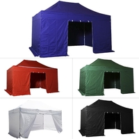 Barnum Pliant PLITECH QUALITY Tente Pliante Tonnelle Structure en Aluminium 40mm + 4 Côtés de Bâche Imperméable en Polyester 300g/m² Pelliculé PVC 3x4.5m pour les Besoins des Professionnels et Particuliers pour une Utilisation Régulière Indigo