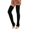 Bas de yoga pour femmes,  talon ouvert,  cuisse en tricot côtelé,  jambières hautes pour la danse de ballet,  se prélasser