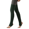 Bas de yoga pour femmes,  talon ouvert,  cuisse en tricot côtelé,  jambières hautes pour la danse de ballet,  se prélasser