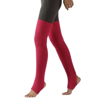 Bas de yoga pour femmes,  talon ouvert,  cuisse en tricot côtelé,  jambières hautes pour la danse de ballet,  se prélasser