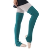 Bas de yoga pour femmes,  talon ouvert,  cuisse en tricot côtelé,  jambières hautes pour la danse de ballet,  se prélasser