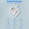 Base de charge multifonctionnelle 2 USB + 2 PD + 2 chargeur QC3.0 Prise en charge de la charge sans fil avec écran LCD Prise américaine multi-protection