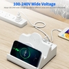 Base de charge multifonctionnelle 2 USB + 2 PD + 2 QC3.0 Prise en charge du chargeur sans fil avec écran LCD Prise UE multi-protection