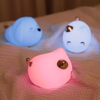 Baseus LED Night Light RGB Soft Silicone Touch Control Night Light Rechargeable Night Lamp Pour Enfants Enfants Chambre