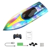 Bateau de commande à distance de 2, 4 GHz avec lumières LED Bateau de course électrique