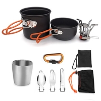 Batterie de cuisine de camping Ustensiles de cuisine Campfire Pliant Cookset