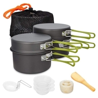 Batterie de cuisine de camping Ustensiles de cuisine Campfire Pliant Cookset
