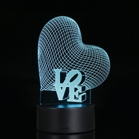 Batterie intégrée de lumière de nuit acrylique transparente de lampe d