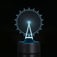 Batterie intégrée de lumière de nuit acrylique transparente de lampe d