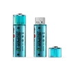 Batterie Li-ion rechargeable USB 2PCS 1.5V 1000mAh